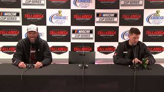 NASCAR postrace press conference Denny Hamlin amp CC Billy Scott on Tyler Reddicks Talladega win [upl. by Nolita]