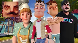 Hello Neighbor  My New Neighbor 2 Aaron Player Baker MrBeast Final History Gameplay Walkthrough [upl. by Campagna]