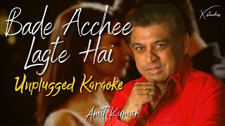 Bade Achhe Lagte Hain  Unplugged Karaoke  Amit Kumar  R D Burman [upl. by Anoyk]