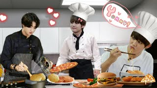 Bts cooking pizza pasta🍕🍝  part2 [upl. by Nniuqal]