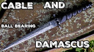 Making a dagger from steel cable and ball bearings [upl. by Yssac]