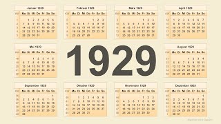 Kalender 1929 [upl. by Ymmak]