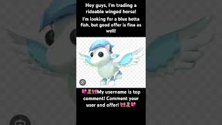 Trading an r winged horse 🐴💕 adoptme roblox adoptmetrading adoptmeroblox adoptmepets [upl. by Aicillyhp]