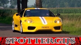 yellow Ferrari 360 Challenge Stradale amazing sounds [upl. by Eriuqs]