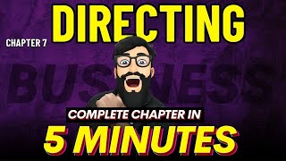 🔥 DIRECTING ONE SHOT 5 MINUTES Complete Chapter Class 12 Business studies [upl. by Peper814]