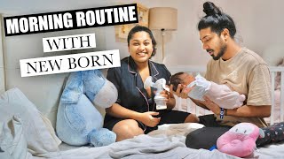 Morning Routine With our NEW BORN 👼🏻 නිදා ගන්න දෙන්නෙම නෑ  Elba Nirvana  Binario 12 [upl. by Lenoil]