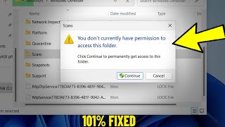 You dont currently have permission to access this folder in Windows 11 1087  How To Fix Error ✅ [upl. by Jordanson]