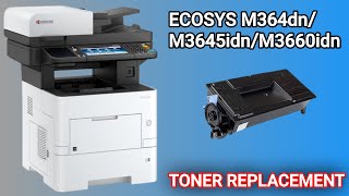 Kyocera ECOSYS M3645dnM3645idnM3660idn Toner Replacement [upl. by Murrah874]