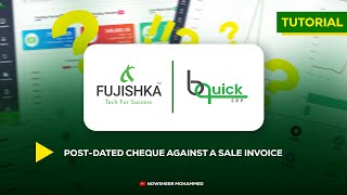 HOW TO POST A CUSTOMERS POSTDATED CHEQUE AGAINST A SALE INVOICE  FUJISHKA ERP [upl. by Euqirat]