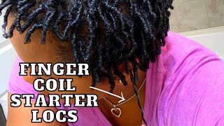 How to do finger coils starter locs yourself‼️Start Your OWN loc journey✨ [upl. by Fronia]