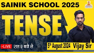 Tense Part 1  English Class  SAINIK SCHOOL ONLINE COACHING [upl. by Eecyac]