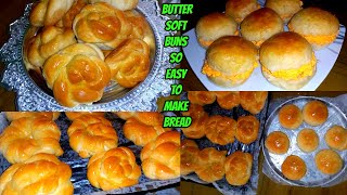 BUTTERSOFT BUNS So Easy To Make Bread [upl. by Aihsyn]