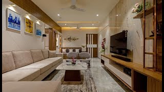 2BHK Modern Interior Garden Flat at Magarpatta Cosmos Designed by Pleasent Interior Designer Pune [upl. by Hakon]