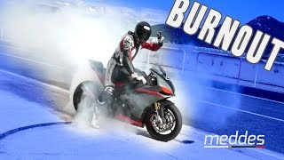 Aprilia RSV4 SCProject  Burnout [upl. by Nekciv]