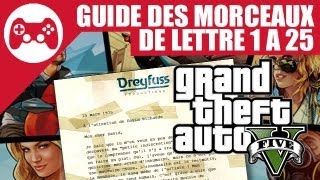 GTA V  Guide des Morceaux de lettre 1 à 25 [upl. by Eitsirk]