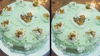 Pistachio Cake recipe in malayalam Simple and tasty cake recipe [upl. by Ahtelahs]