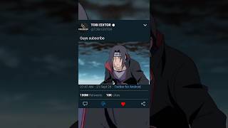 itchi uchiha 🥹  narutoshippuden trendingshorts neesingamdhan itachi sasuke anime shorts [upl. by Latimore]