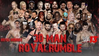 WWE 13 Royal Rumble 2013 Simulation 30 Man Royal Rumble [upl. by Gamaliel684]