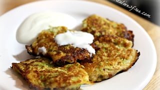 Paleo Zucchini Coconut Pancakes  Easy and Quick Breakfast Idea [upl. by Deedahs180]