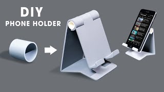 How to make a phone holder with PVC pipe  DIY Phone holder stand [upl. by Harvison]