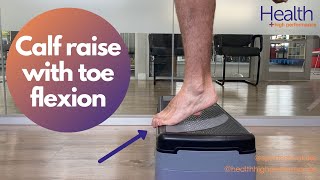 Calf raise with toe flexion  Sports Chiropractor amp Physiotherapist Melbourne [upl. by Ydisahc]