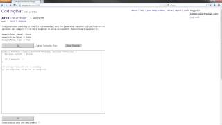 CodingBat  Java Warmup1 Solution  sleepIn [upl. by Keslie]