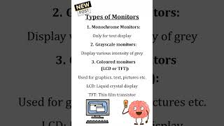 Types of MonitorsAn ImportantITComputerSkills [upl. by Arytas685]