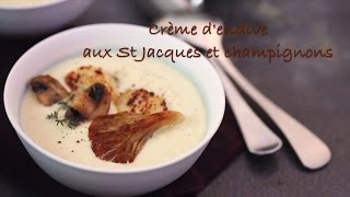 Recette de la crème dendives aux noix de St Jacques et aux champignons [upl. by Storm]