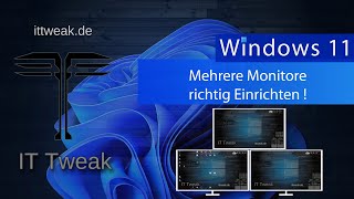 Windows 11  Mehrere Monitore richtig einrichten  Die wichtigsten Einstellungen  Multi Setup [upl. by Aerbas]