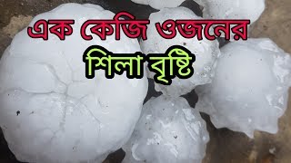 শিলা বৃষ্টির তুফান এক কেজি ওজনের শিলা বৃষ্টিTerrible hailশিলাবৃষ্টি একটি গ্রাম চূর্ণবিচূর্ণ করেছে [upl. by Hendel]