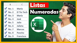 Como crear listas numeradas de forma automática en Excel [upl. by Anayeek]