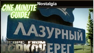 Nostalgia Escape From Tarkov Under a MInute Quest Guide Jaeger Shoreline eft [upl. by Themis]