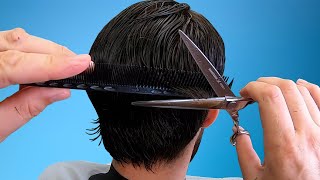 How to cut mens hair with scissors [upl. by Morna767]