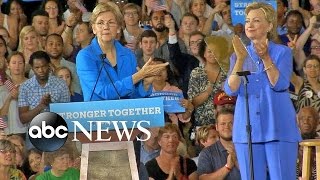 Elizabeth Warren Campaigns Alongside Hillary Clinton [upl. by Samara456]