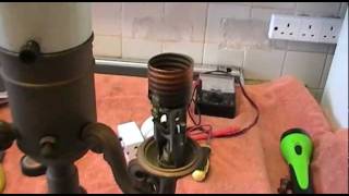 How to rewire a vintage Torchiere 3 way floor standing lamp [upl. by Auhesoj]