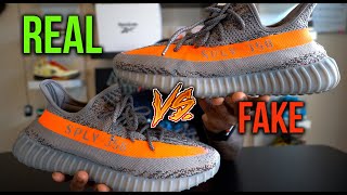 Adidas Yeezy 350 V2 Beluga Reflective Real VS Fake [upl. by Wolfort]