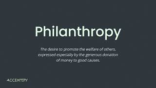 Philanthropy Pronunciation and Meaning [upl. by Luahs]