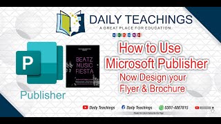 How to use Microsoft Publisher  Now design your flyer amp Brochure [upl. by Boarer]