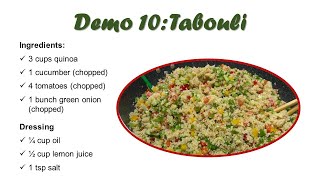 20240122 Food Preparation Demonstration 10  Tabouli [upl. by Blackman]