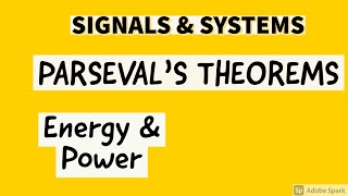 M4L9To Prove Parsevals Theorem of FT [upl. by Cioffred]