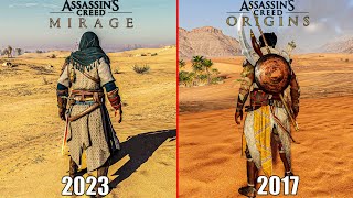 ASSASINS CREED MIRAGE VS ASSASINS CREED ORIGINS Physics amp Detail Comparison 4k60fps [upl. by Kelton]