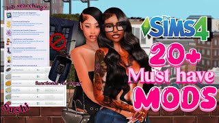 20 Must Have MODS For a REALISTIC Gameplay In thesims4 LINKS Included urbansims blacksimmers [upl. by Parshall]