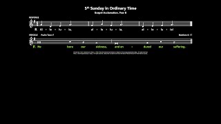 5th Sunday in Ordinary Time Gospel Acclamation Year B Australia [upl. by Hokanson157]