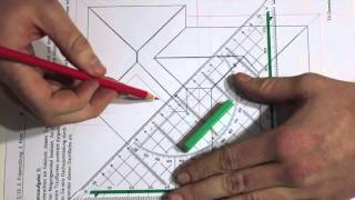 Dachausmittelung  Verschnitt Dach und Turm  Darstellende Geometrie für Bauingenieure [upl. by Dehnel667]