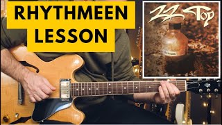 ZZ Top  Rhythmeen guitar lesson [upl. by Penelopa]