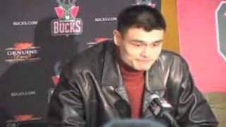 Bucks Post Game 020208  Yi JianlianYao Ming [upl. by Erodroeht]