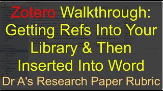 Zotero Walkthrough [upl. by Albarran]