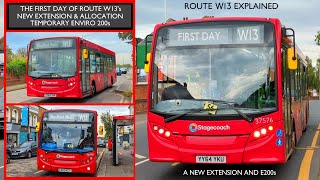 Route W13s NEW EXTENSION EXPLAINED With A NEW TEMPORARY ALLOCATION Replacing The W14 TfL Buses [upl. by Newell]