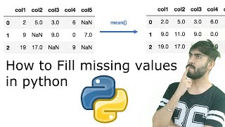 How to fill missing values in python  Mean forward fill and others using pandas [upl. by Heathcote]