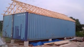 Container Home Build in pictures Part 1 [upl. by Artekal988]